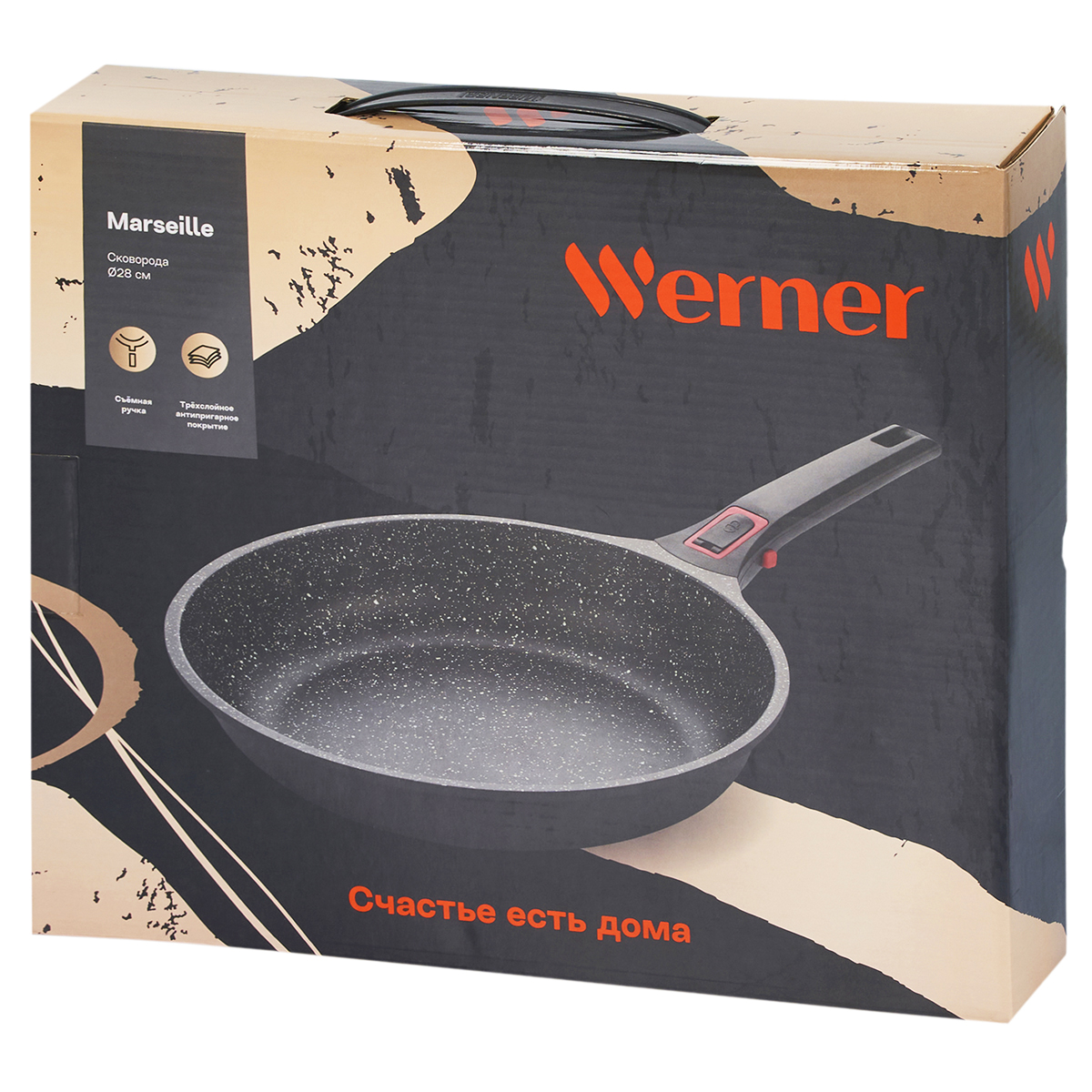 Алюминиевая сковорода Werner Marseille 50138 28 см фото