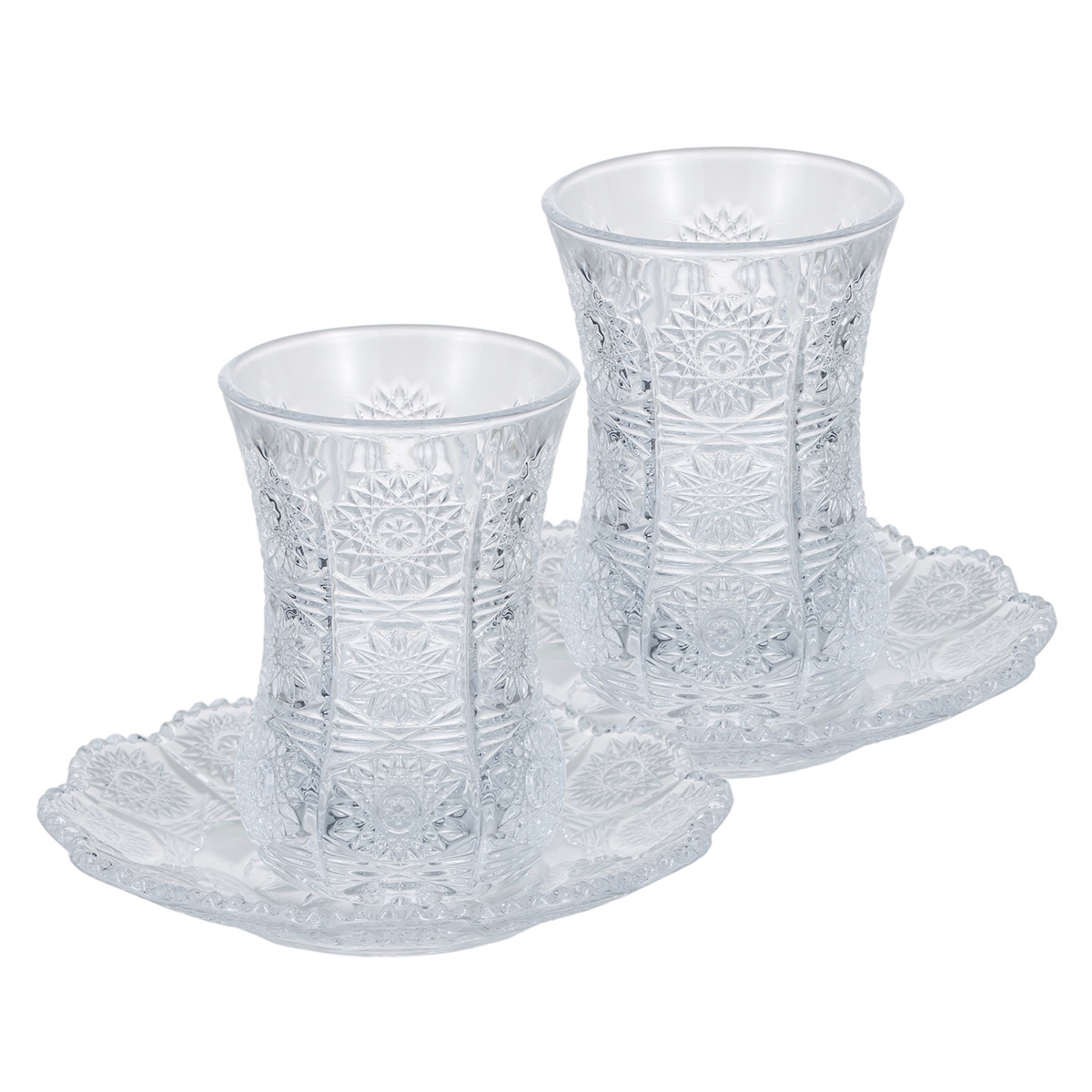 Набор чайный Gipfel Bodrum 52760 2 армуда 90 мл, 2 блюдца 12 см фото