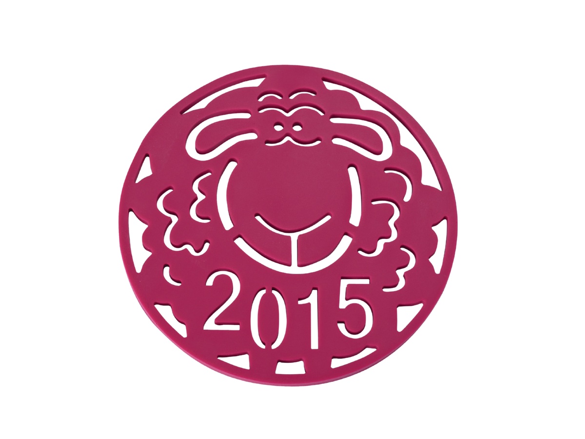 картинка 4001 GIPFEL Подставка под горячее Барашек 17х0,5см цвет красный Рубин Материал: Силикон FDA от магазина Gipfel