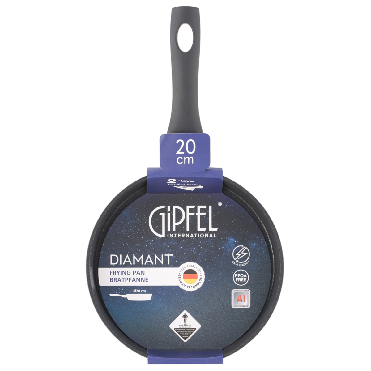 Алюминиевая сковорода Gipfel Diamant 52021 20 см фото