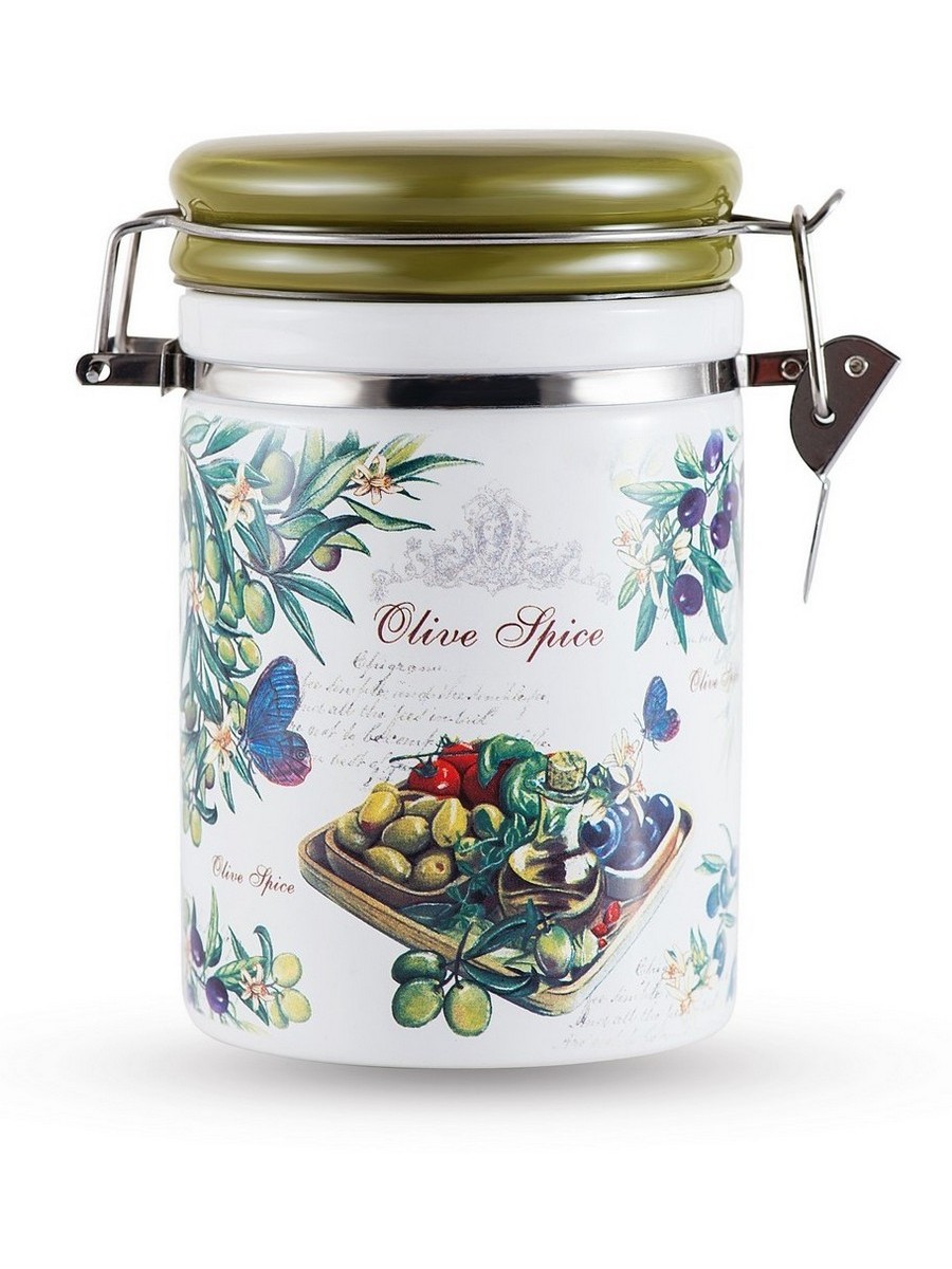 Емкость для хранения продуктов OLIVA 700мл с герметичной крышкой. Материал: керамика от магазина Gipfel 3930