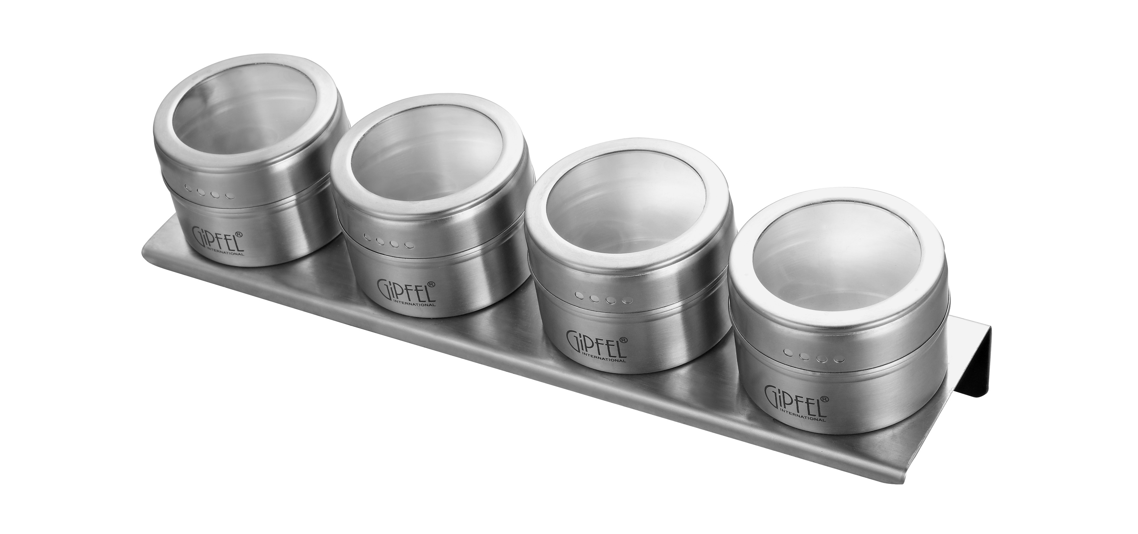 картинка 7131 GIPFEL Набор для приправ SIRMA 27х7,5х6 см Материал: S/S 18/8 (#304) + S/S 18/0 (#430) стойка ПЭТ от магазина Gipfel