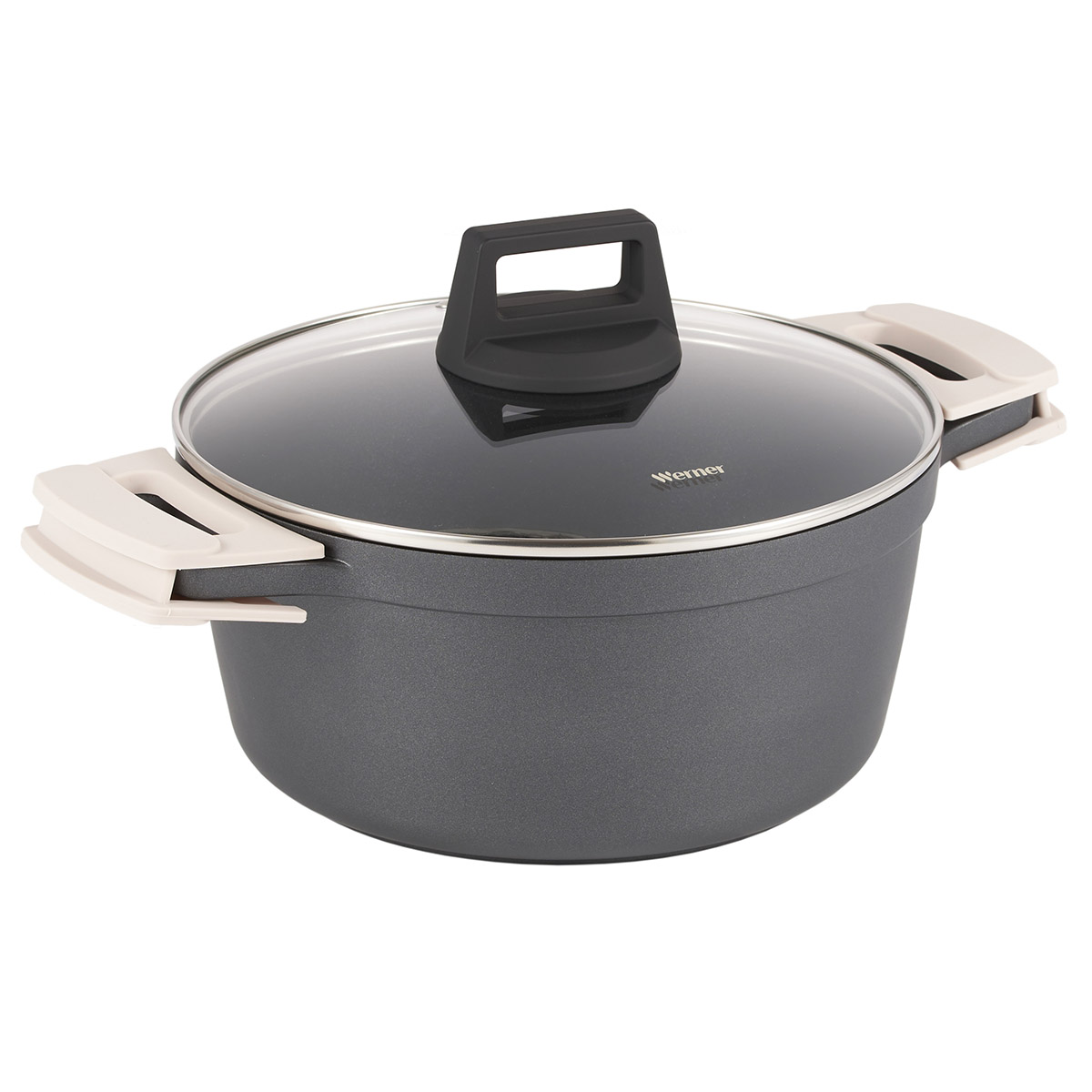 Алюминиевая кастрюля Werner Nero 52087 24 см/4,3 л фото