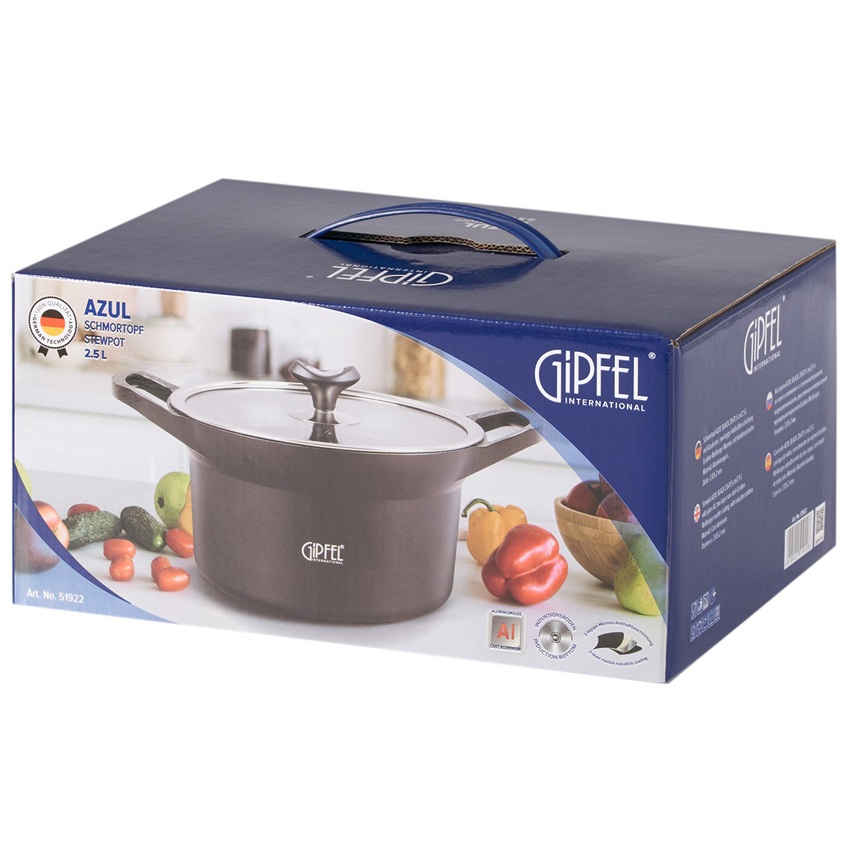 Кастрюля из литого алюминия Gipfel Azul Black 51922 20 см/2,5 л фото