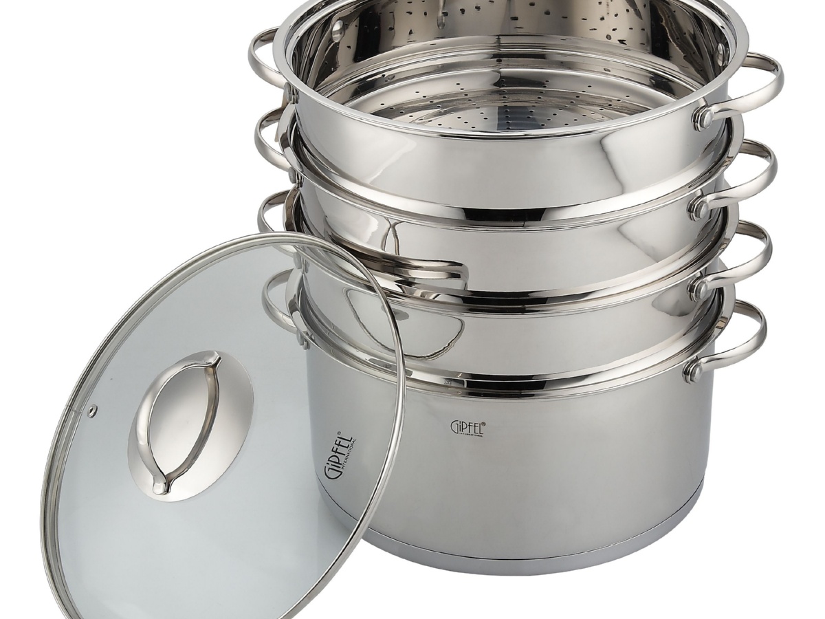 Пароварка трёхъярусная Gipfel Vegeto 1812 9 л фото