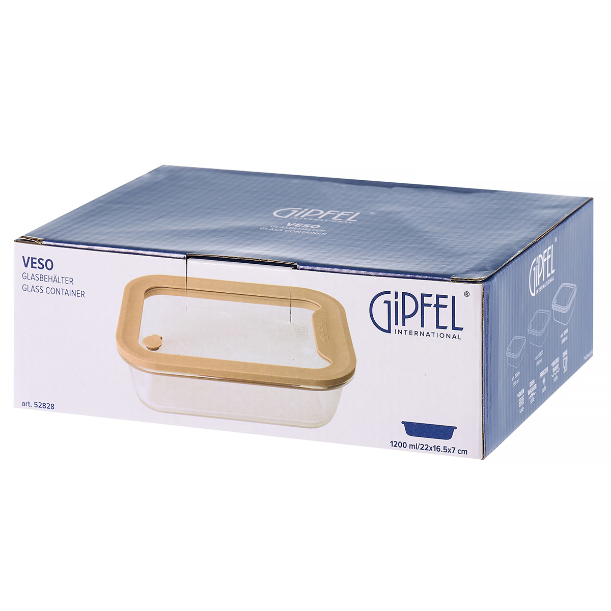 Контейнер стеклянный Gipfel Veso 52828 1200 мл фото