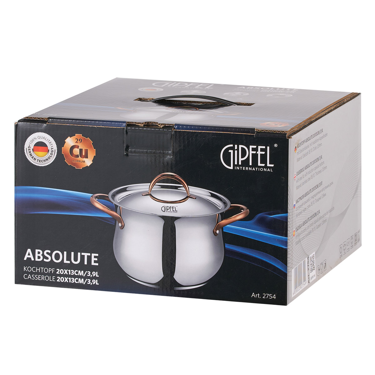 Кастрюля из нержавеющей стали Gipfel Absolute 2754 20 см/3,9 л фото