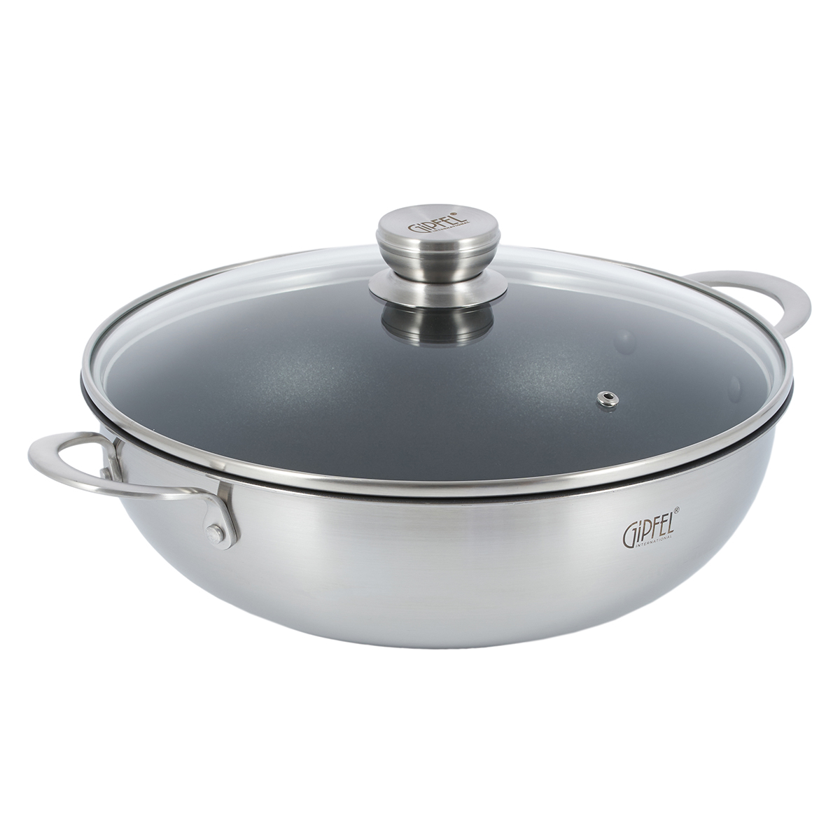 Вок из нержавеющей стали Gipfel Fusion 52189 30 см/5 л фото