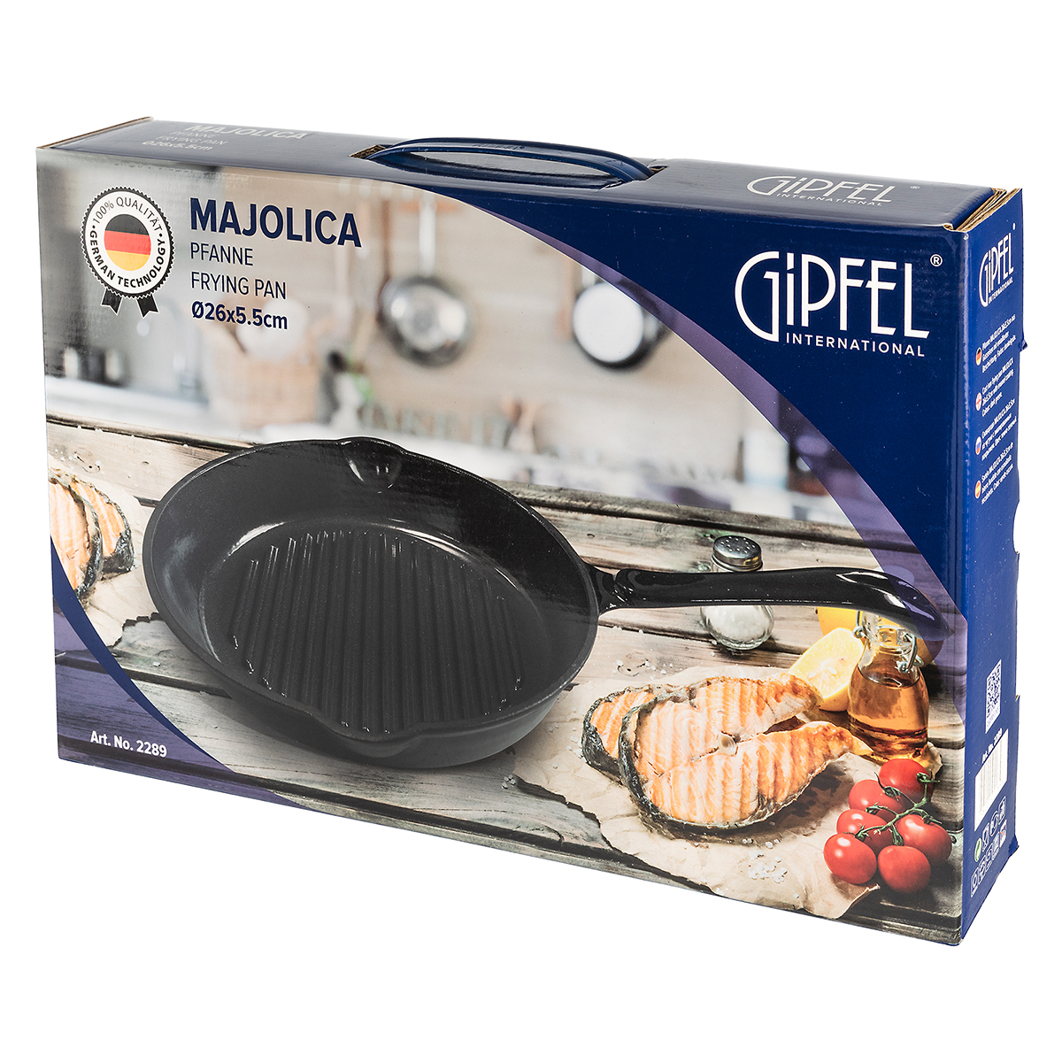 Сковорода чугунная с эмалированным покрытием Gipfel Majolica 2289 26 см фото