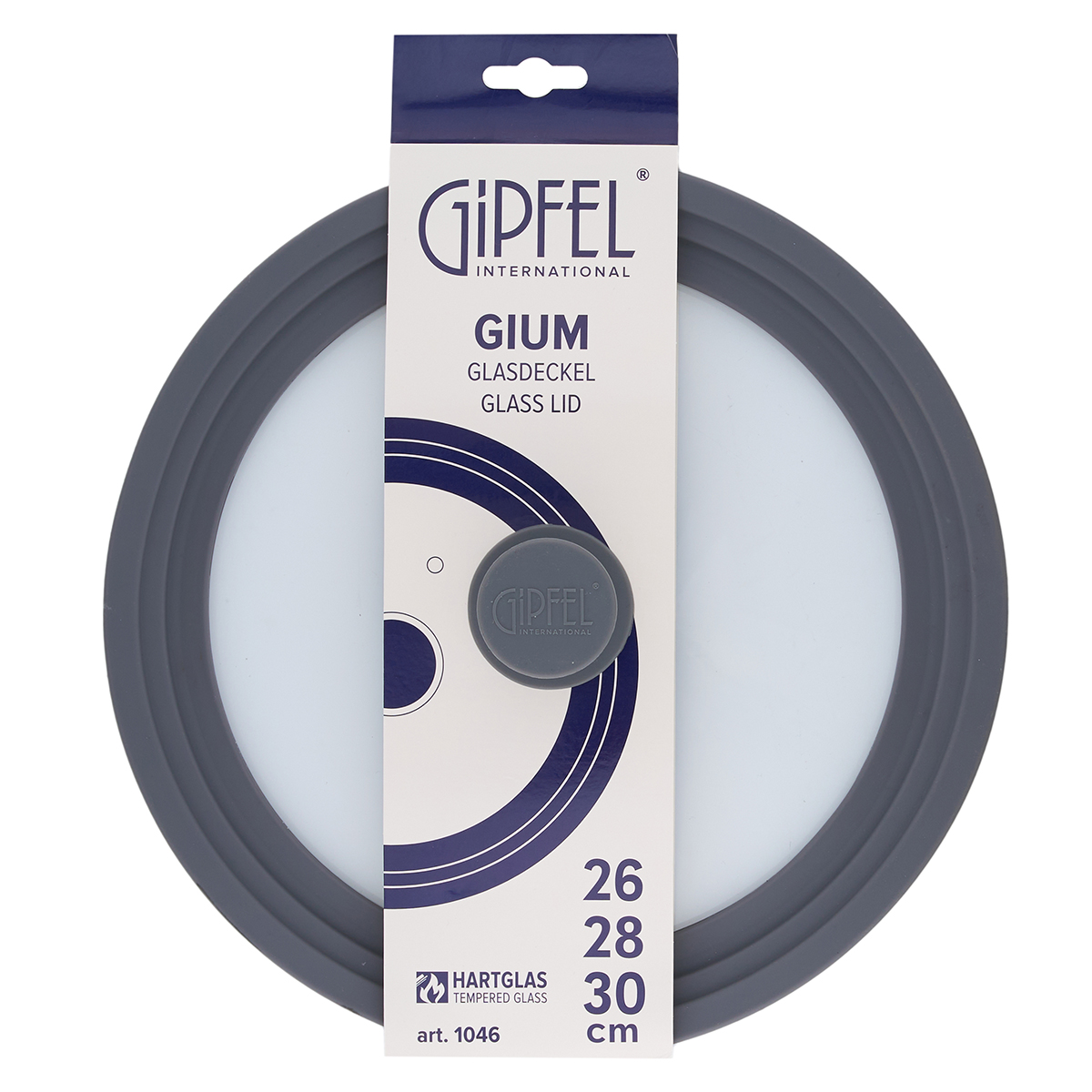 Крышка стеклянная Gipfel Gium 1046 26 /28 /30 см фото