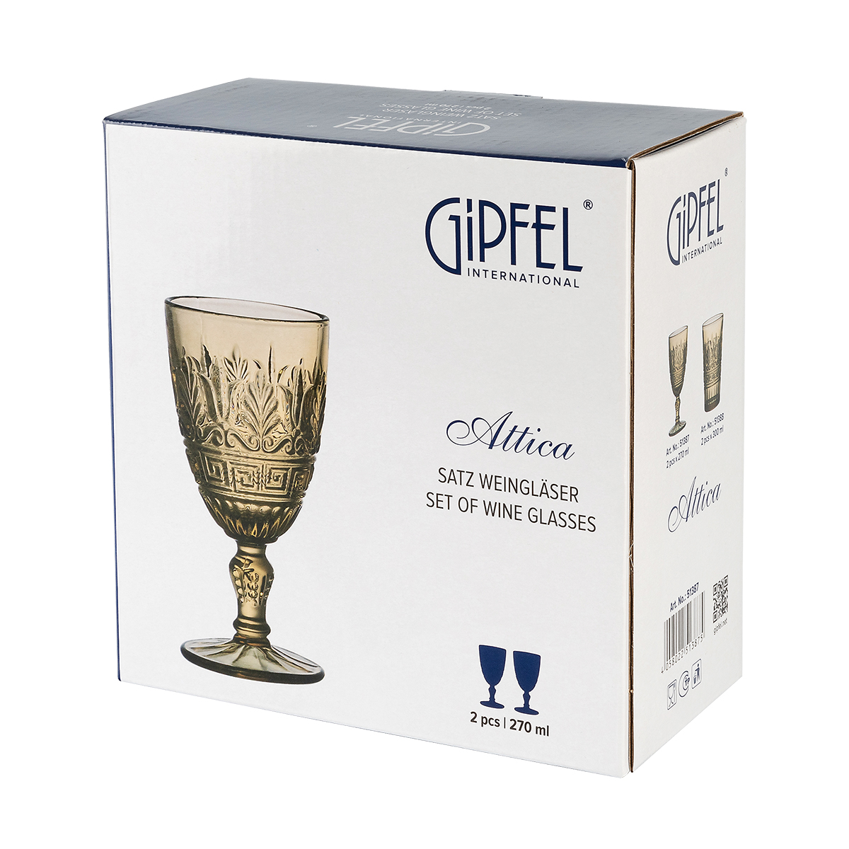 Набор бокалов Gipfel Attica 51387 270 мл 2 предмета фото