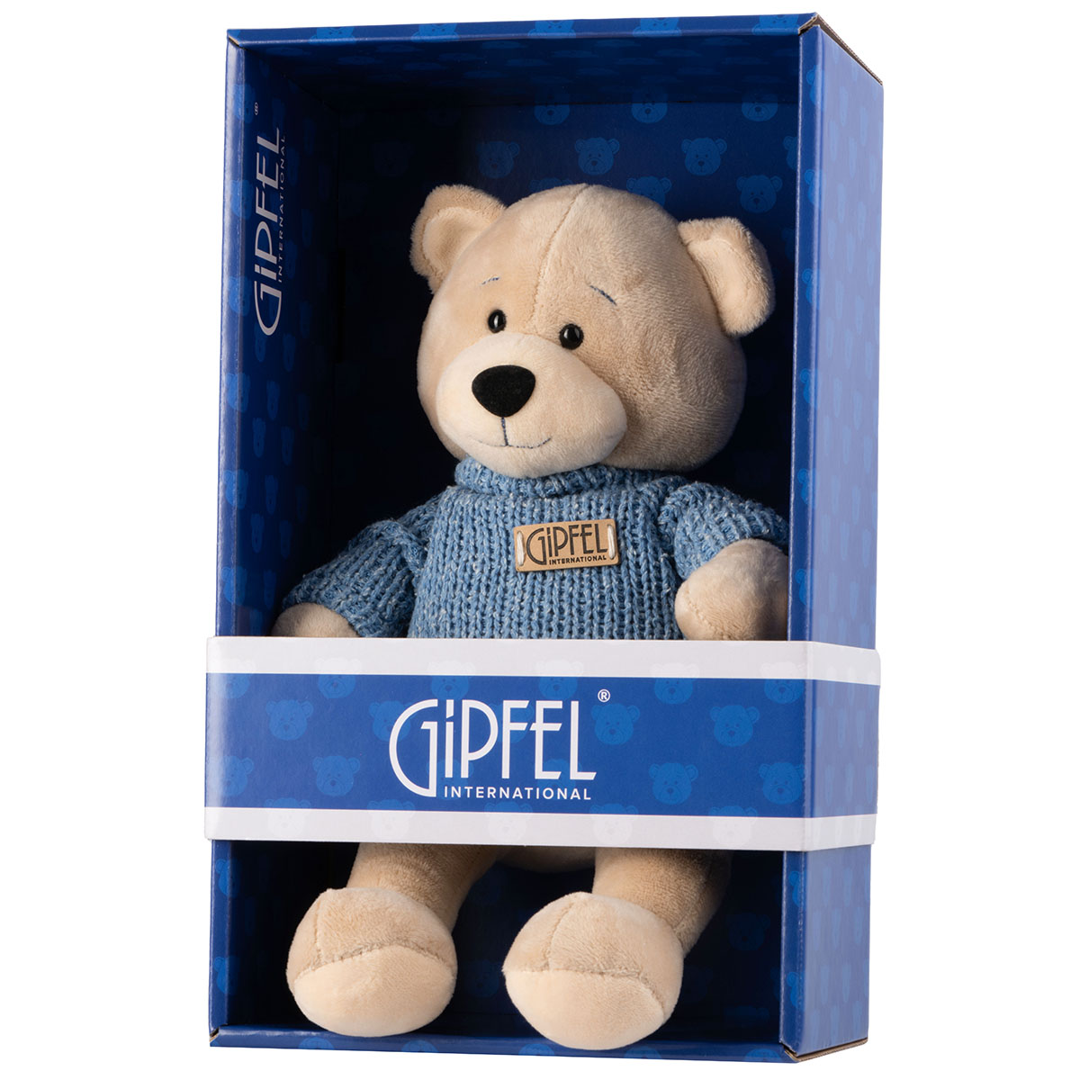 Мягкая игрушка Gipfel Мишка в синем свитере 52120 21 см фото