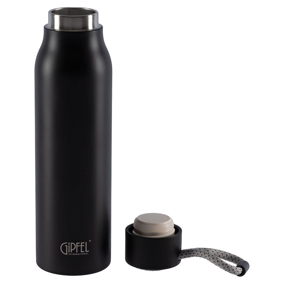 картинка 8181 GIPFEL Бутылка для воды Recycle 500 мл. Материал: боросиликатное стекло, сиилкон. Материал крышки: нержавеющая сталь 18/10, пластик, силикон. Цвет: оранжевый. от магазина Gipfel