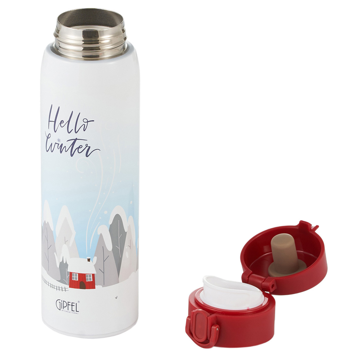 Термокружка вакуумная Gipfel Christmas Time 52060 370 мл фото