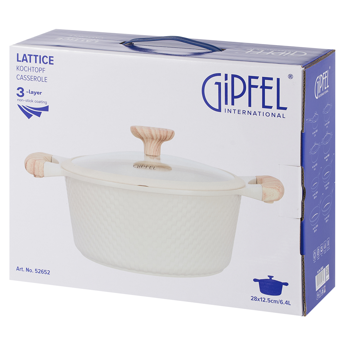 Алюминиевая кастрюля Gipfel Lattice 52652 28 см/6,4 л фото