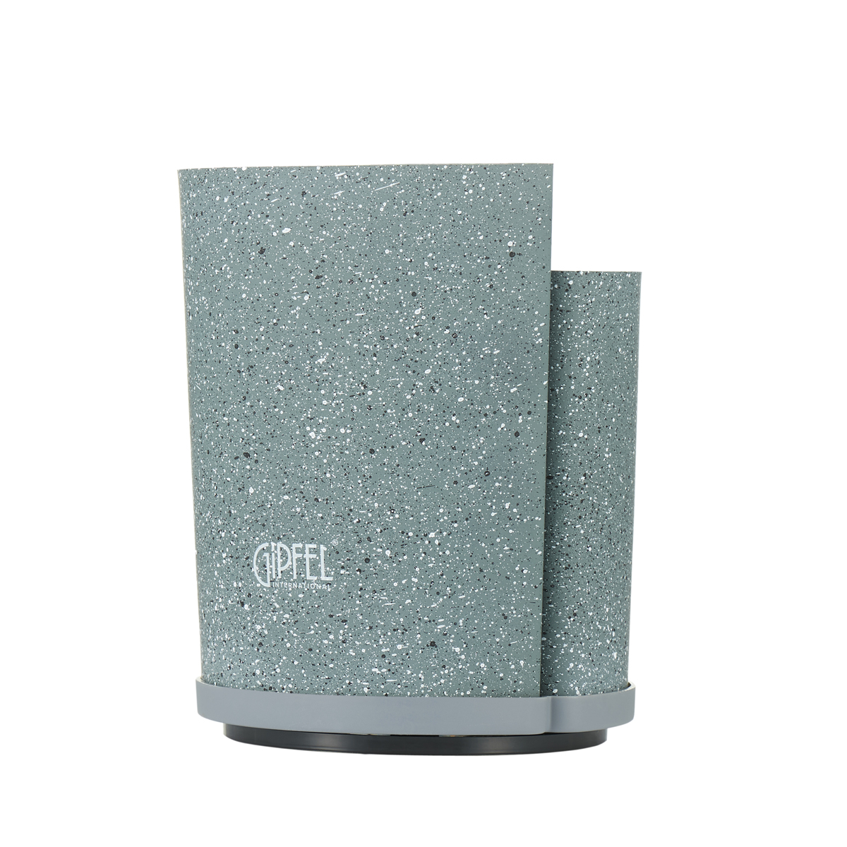 картинка 8441 GIPFEL Подставка под ножи универсальная BAXTER, 22 см, 18 см, 14 см. Материал: пластик. Цвет: серый мрамор. от магазина Gipfel