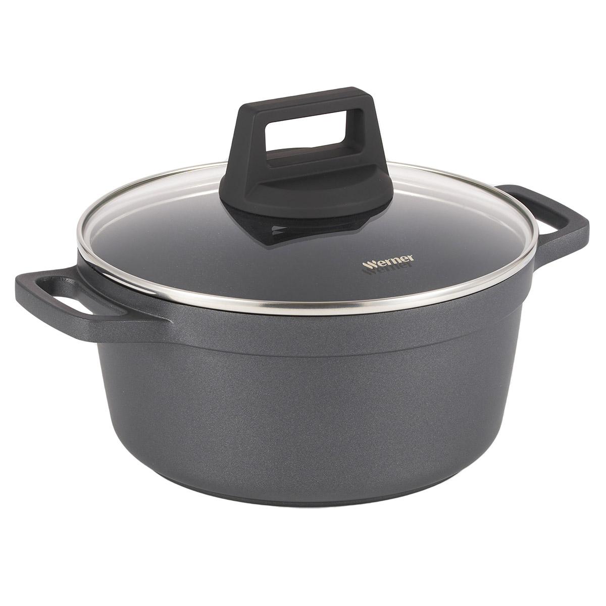 Алюминиевая кастрюля Werner Nero 52087 24 см/4,3 л фото