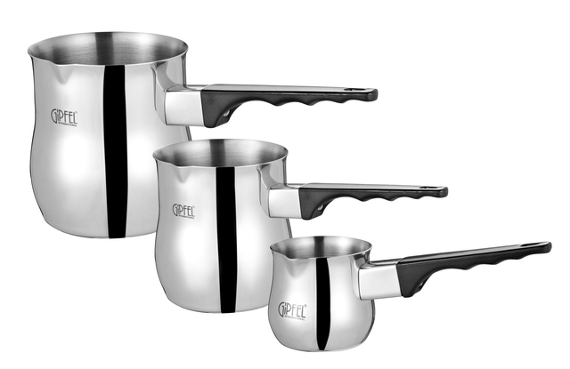 картинка 6203 GIPFEL Набор стальных турок COMELY 170 мл, 340 мл, 680 мл от магазина Gipfel