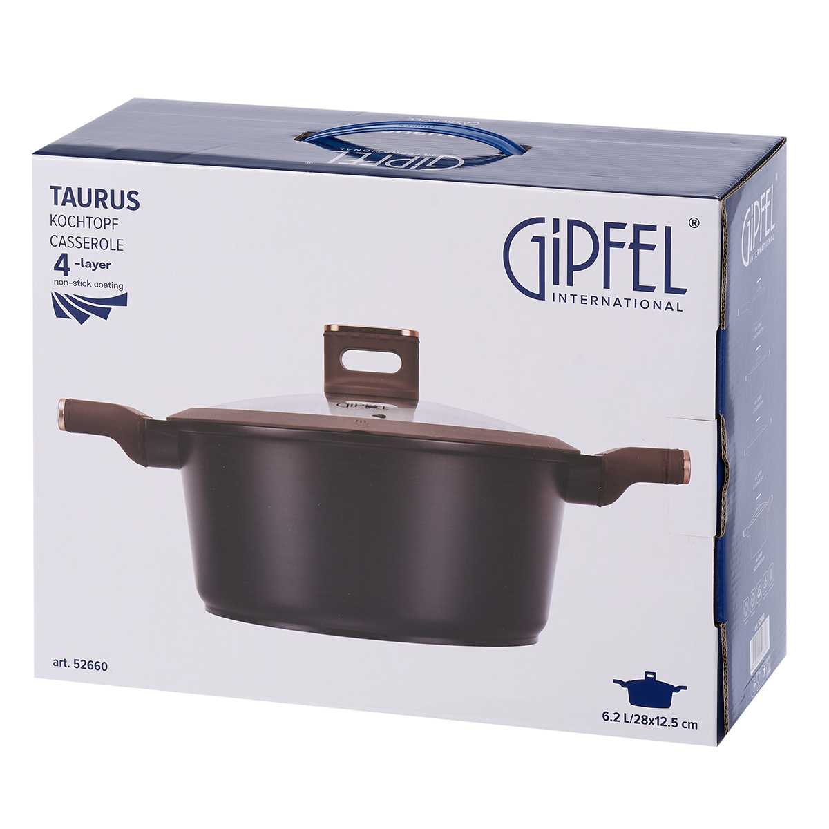 Алюминиевая кастрюля Gipfel Taurus 52660 28 см/6,2 л фото