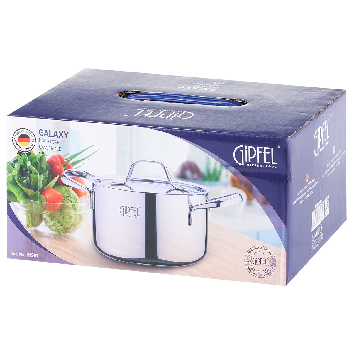 Кастрюля из нержавеющей стали Gipfel Galaxy 51967 16 см/1,9 л фото