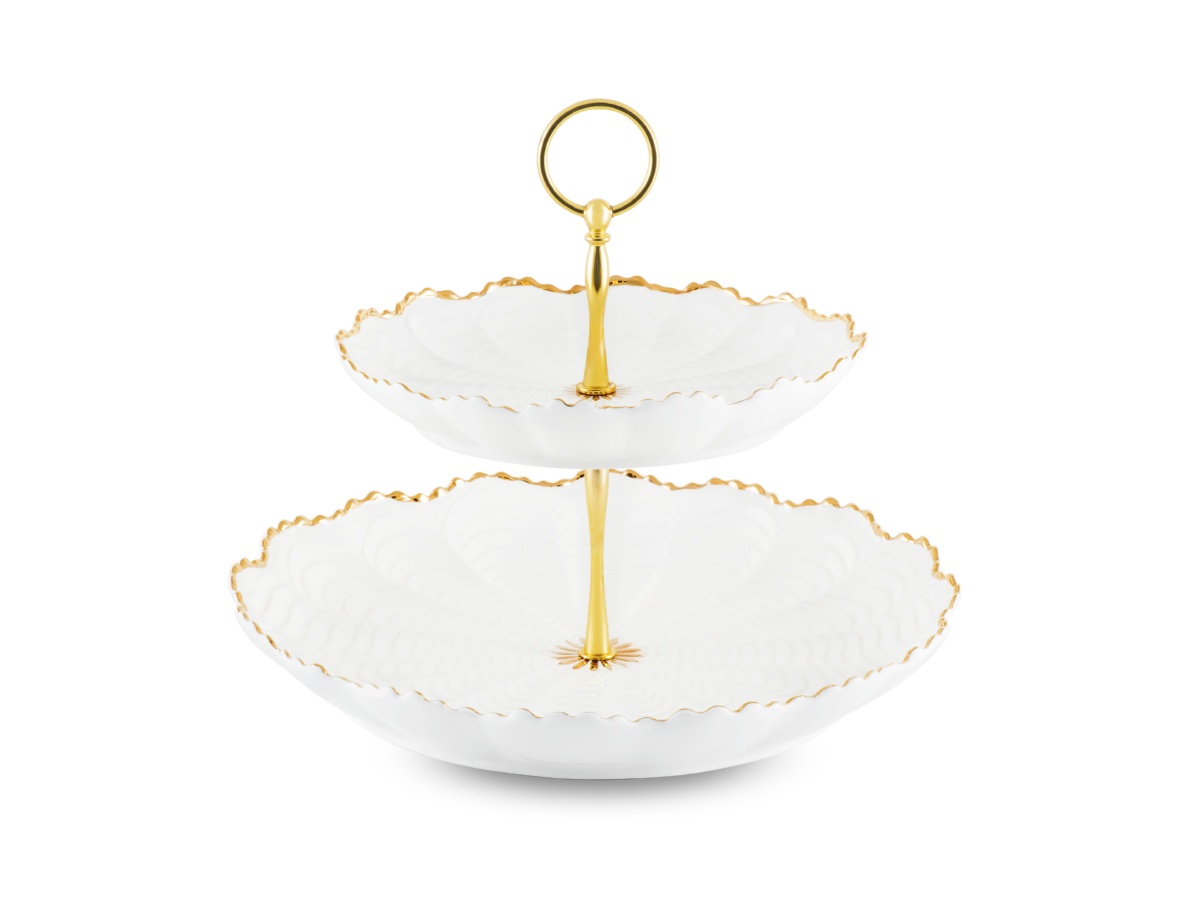 Этажерка сервировочная двухъярусная Gipfel Maliarda 40040 фото