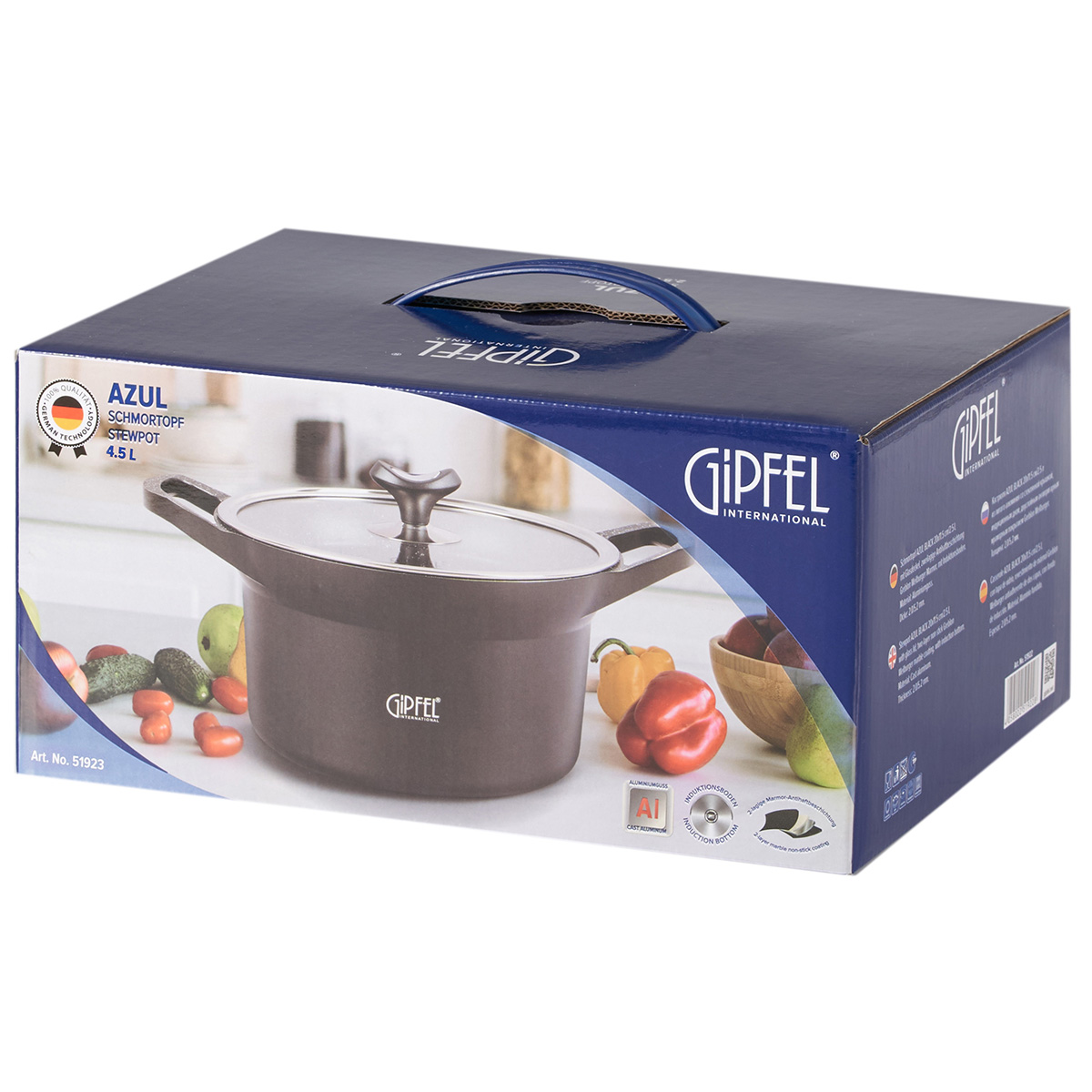 Кастрюля из литого алюминия Gipfel Azul Black 51923 24 см/4,5 л фото