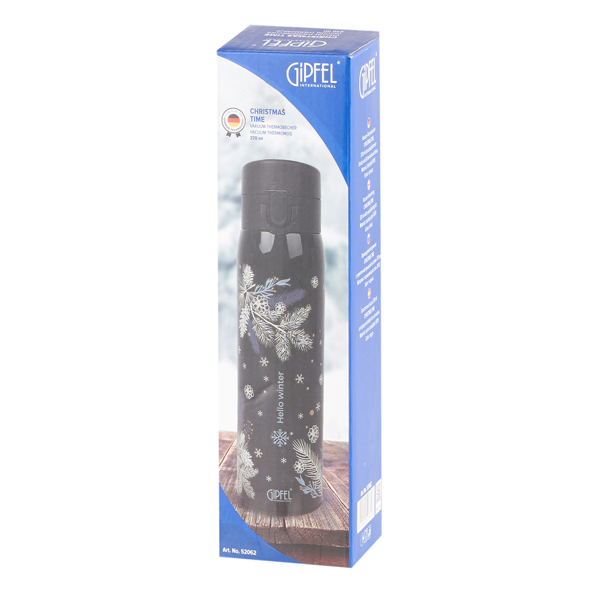 Термокружка вакуумная Gipfel Christmas Time 52062 370 мл фото