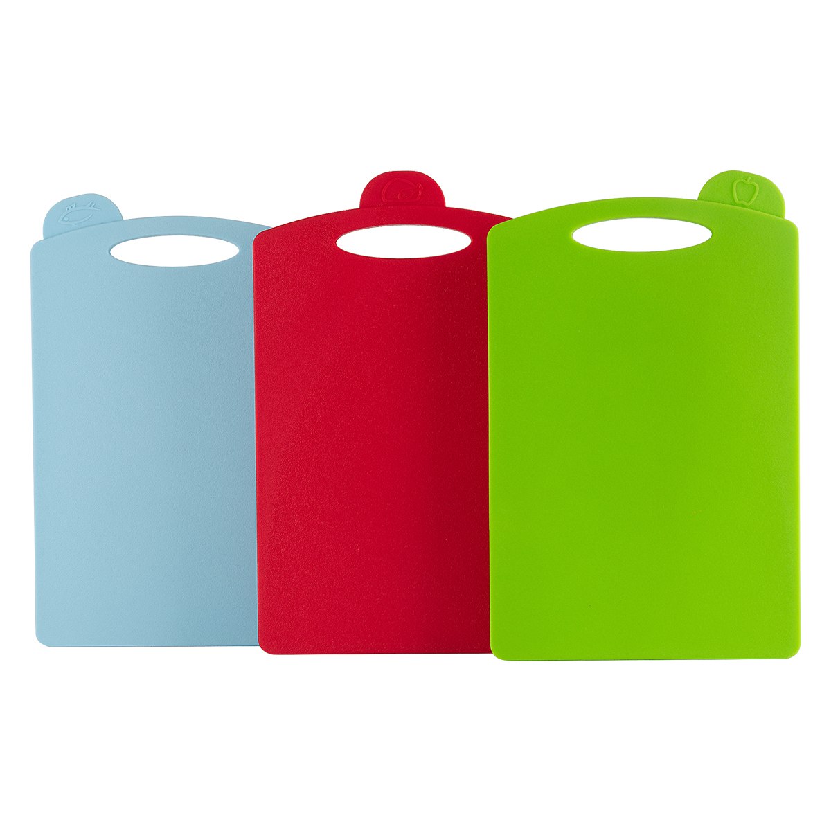 картинка 3249 GIPFEL Набор пластиковых досок с подставкой BRIGHT, 3 пр 250х80х305 мм. Материал: пластик. Цвет: зеленый, красный, голубой. от магазина Gipfel