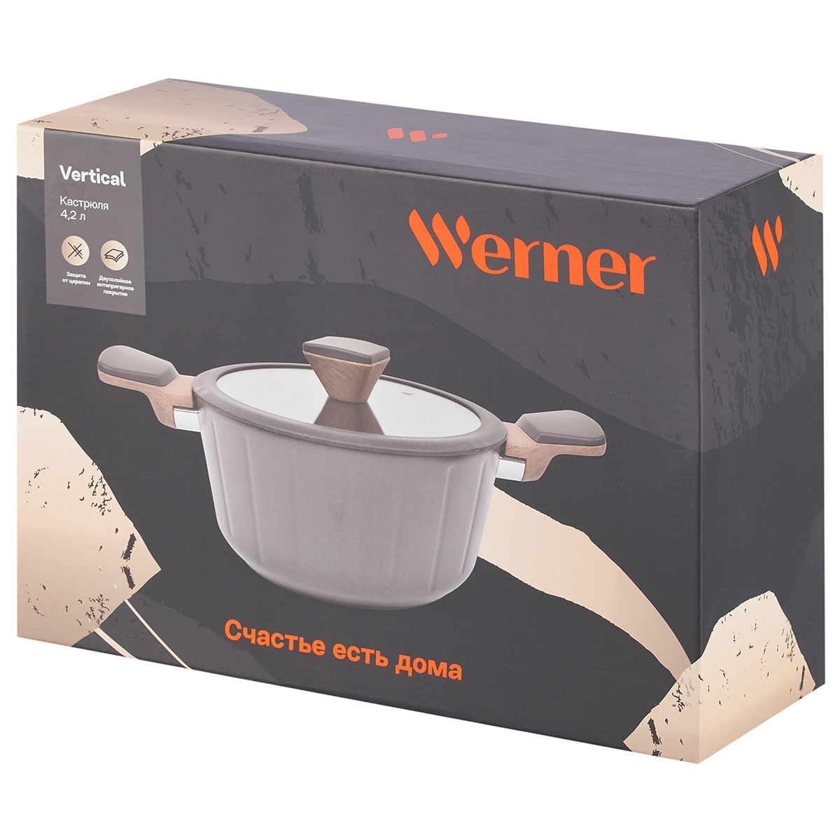 Кастрюля алюминиевая Werner Vertical 51914 24 см/4,2 л фото