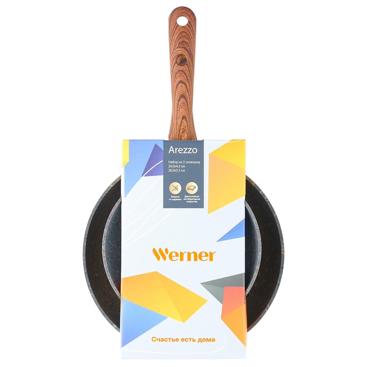 Набор из 2 алюминиевых сковород Werner Arezzo 50310 20 см и 26 см фото