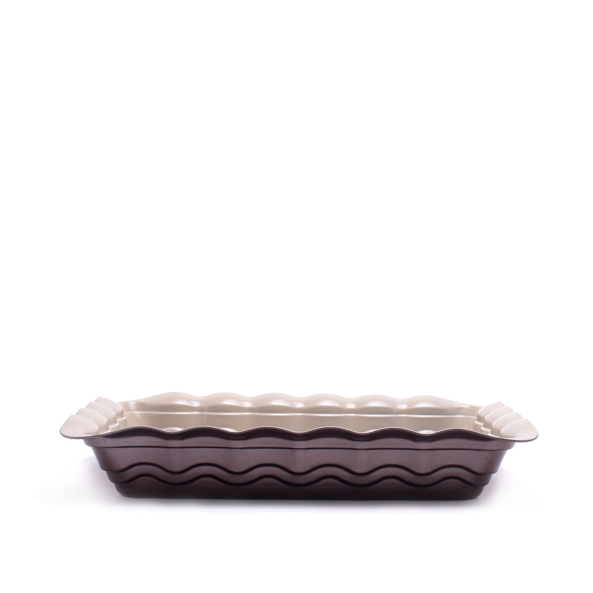 картинка 1897 GIPFEL Форма для выпечки OVEN 38,0x27,5x6,4см прямоугольная с антипригарным покрытием Whitford. Цвет: внутри кремовый, снаружи коричневый. Материал: Углеродистая сталь от магазина Gipfel