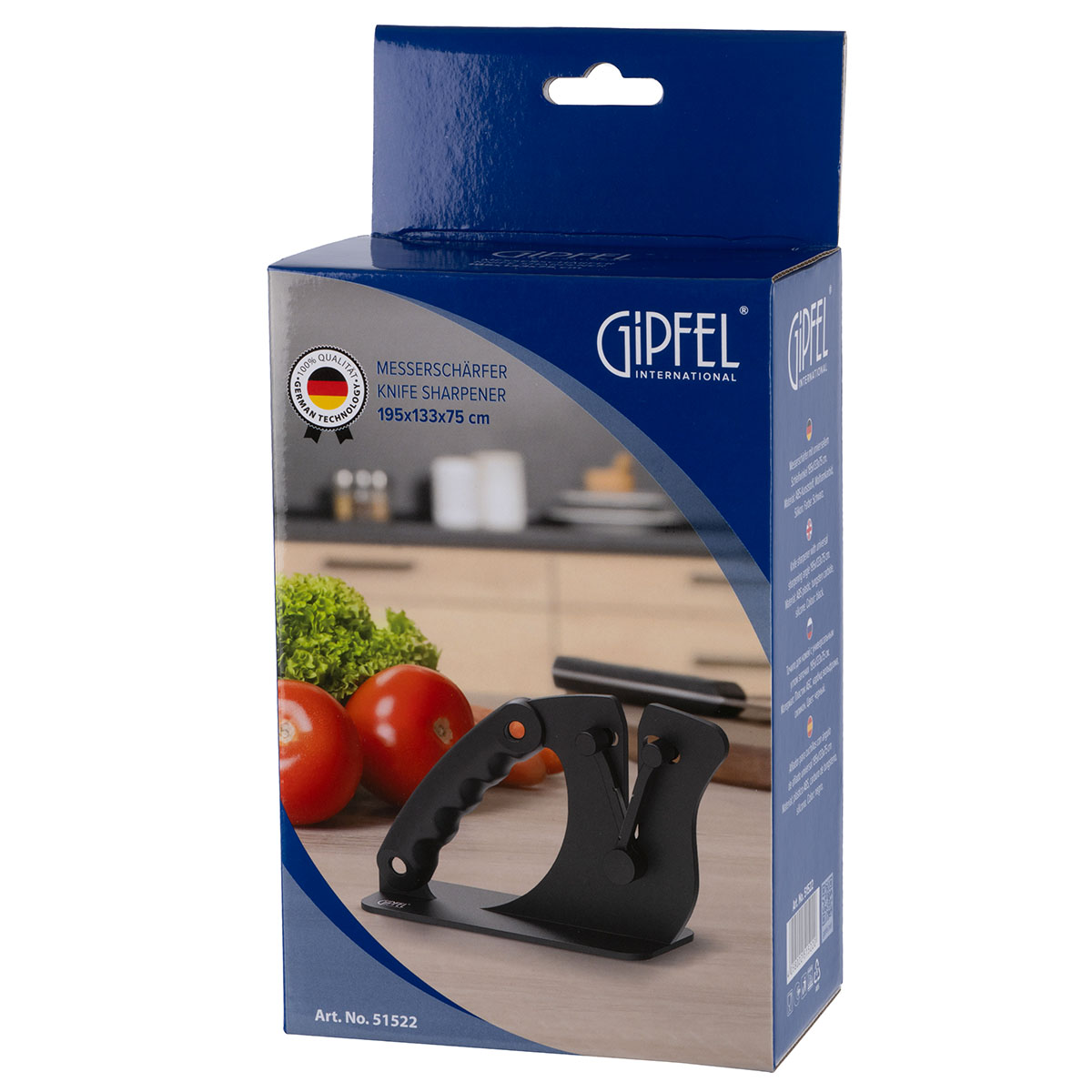 Точило для ножей Gipfel 51522 с универсальным углом заточки 195x133x75мм фото