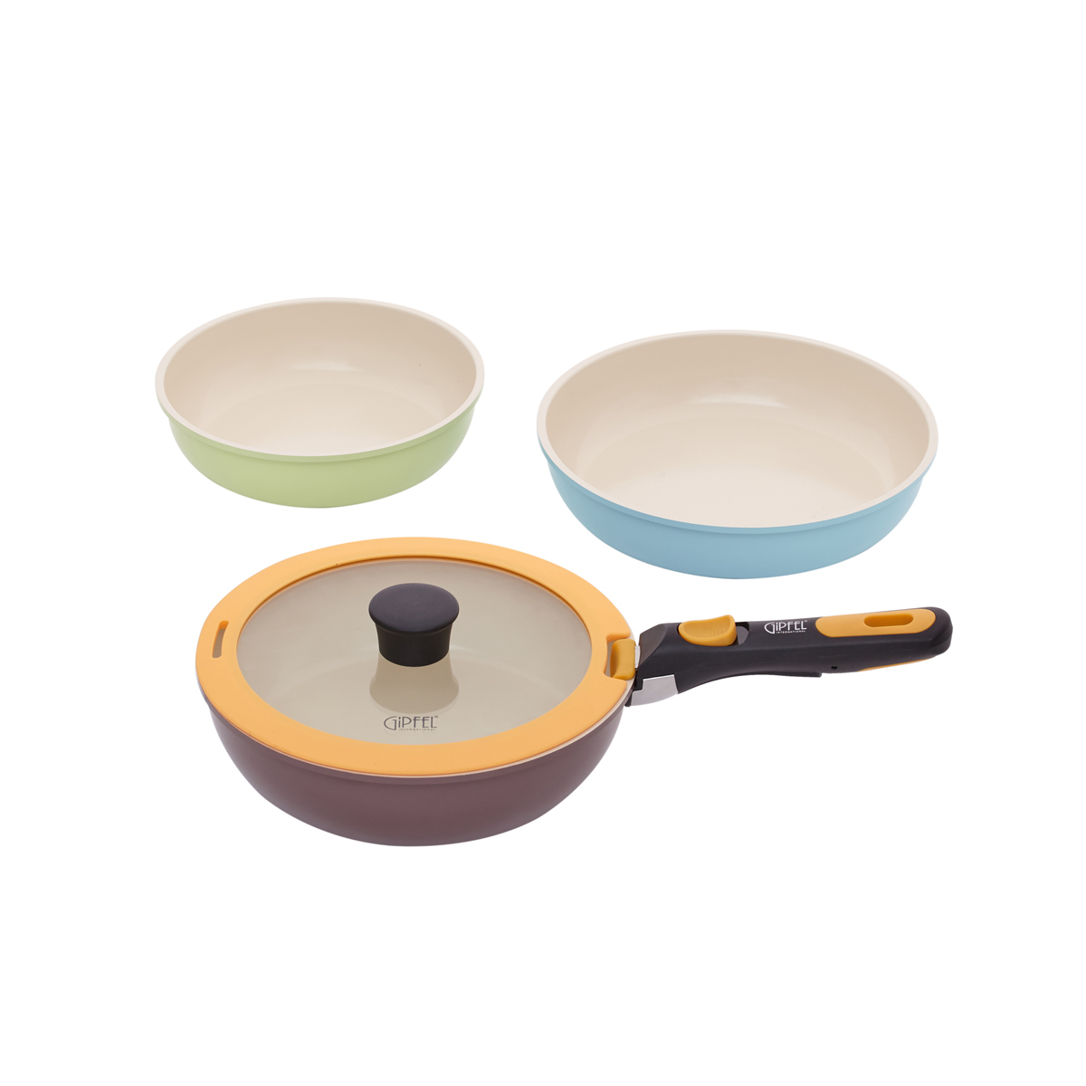 картинка 2481 GIPFEL Набор TRIGEMINI: 3 сковороды 24 см, 24 см и 20 см от магазина Gipfel