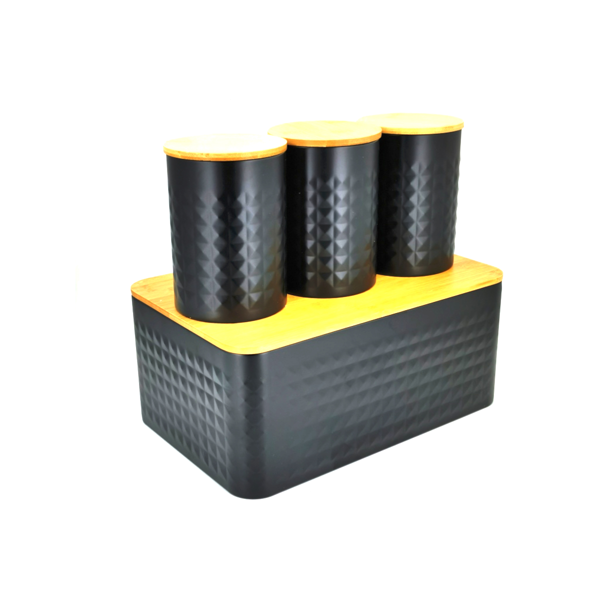 Набор Winner WR-8021 4 предмета: хлебница 33х21х17см, 3 контейнера 11х15см																									