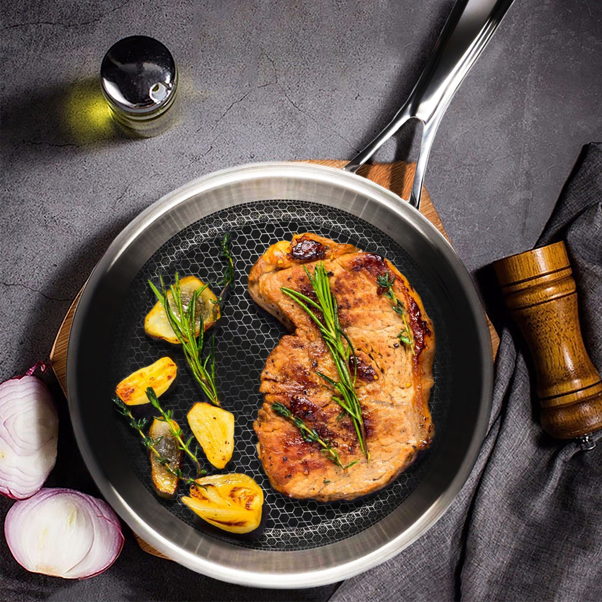 Сковорода из нержавеющей стали Gipfel Melania 0389 20 см фото