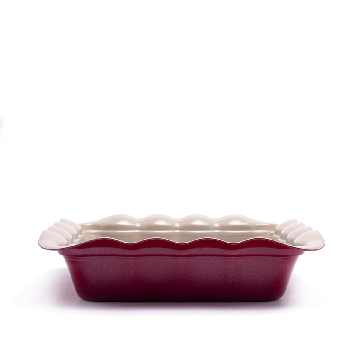 картинка 1889 GIPFEL Форма для выпечки OVEN 25,3x25,3x5,0см квадратная с антипригарным покрытием Whitford. Цвет: внутри кремовый, снаружи красный. Материал: Углеродистая сталь от магазина Gipfel