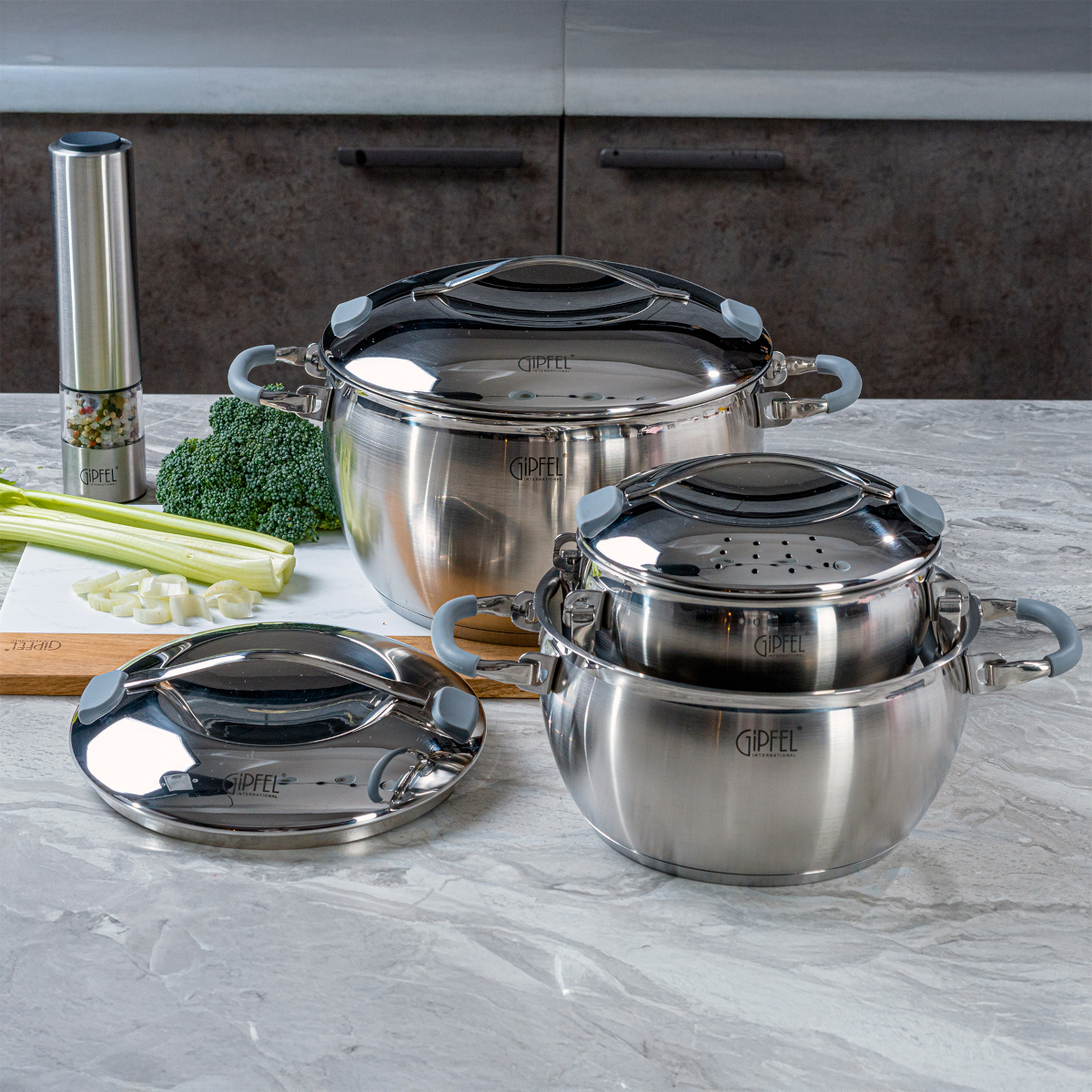 Кастрюля из нержавеющей стали Gipfel Hessen 52619 16 см/1 л фото