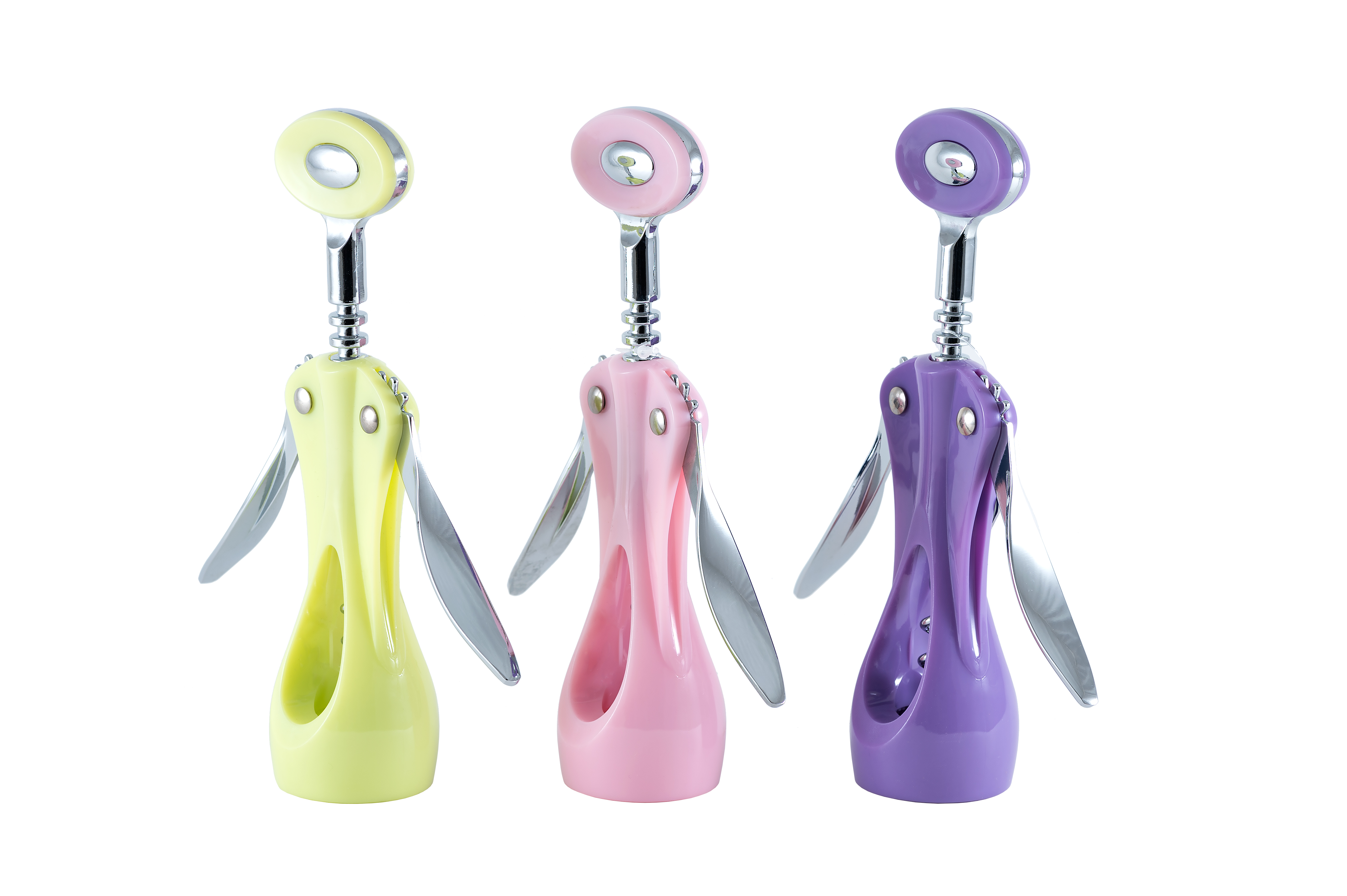 картинка 6355 GIPFEL Штопор 20см. Материал: пластик, цинковый сплав. Цвет: зеленый, фиолетовый, розовый от магазина Gipfel