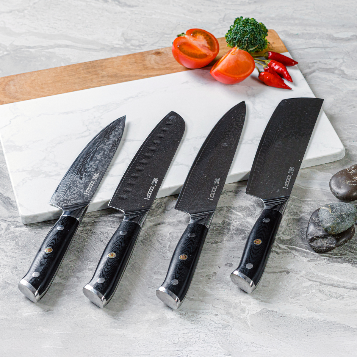 Нож-топорик Gipfel Damascus 52160 18 см фото