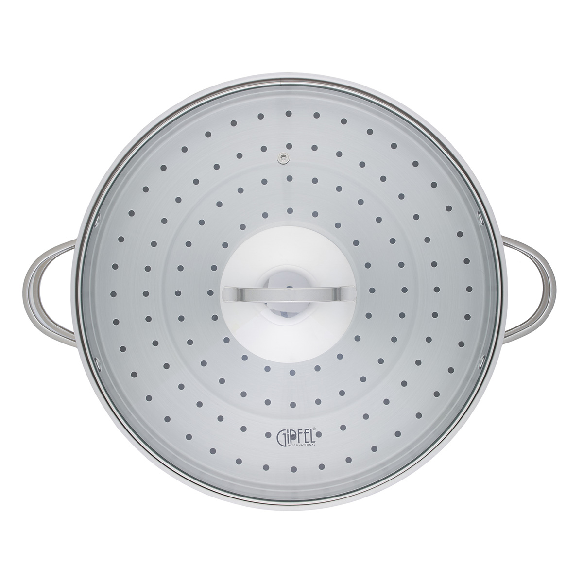 картинка 1813 GIPFEL Пароварка трёхъярусная DONELLA 32х16 см, 11л со стеклянной крышкой. Материал: нерж. сталь 304 от магазина Gipfel