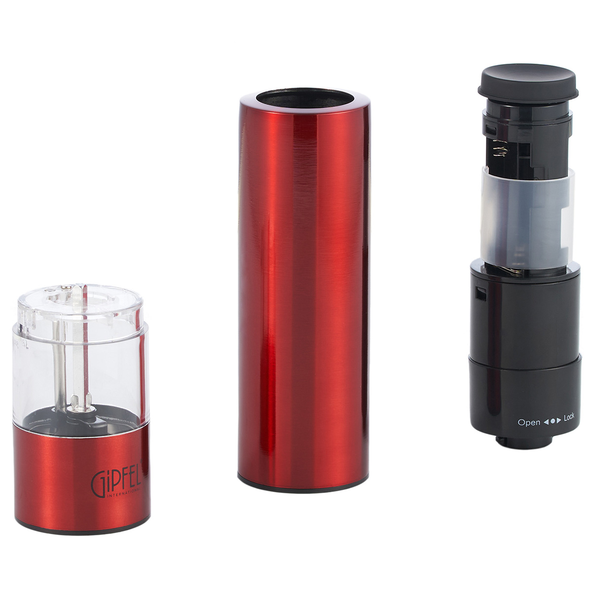 картинка 9148 GIPFEL Мельница TROPICA для перца, электрическая, высота 22 см. Цвет: серебристый. от магазина Gipfel