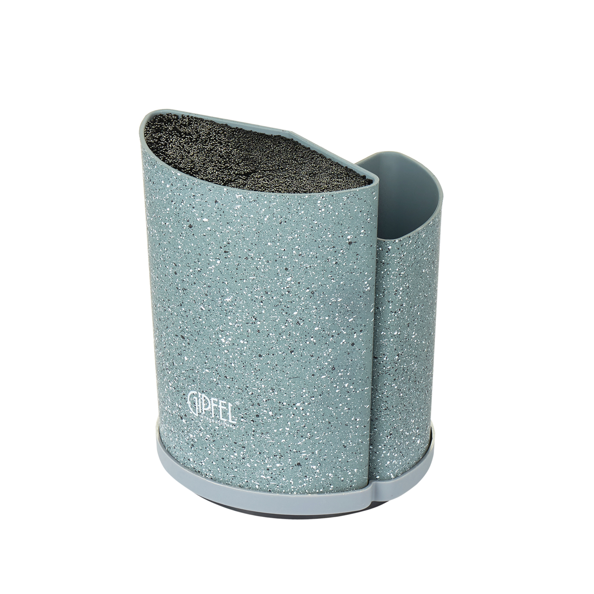 картинка 8441 GIPFEL Подставка под ножи универсальная BAXTER, 22 см, 18 см, 14 см. Материал: пластик. Цвет: серый мрамор. от магазина Gipfel