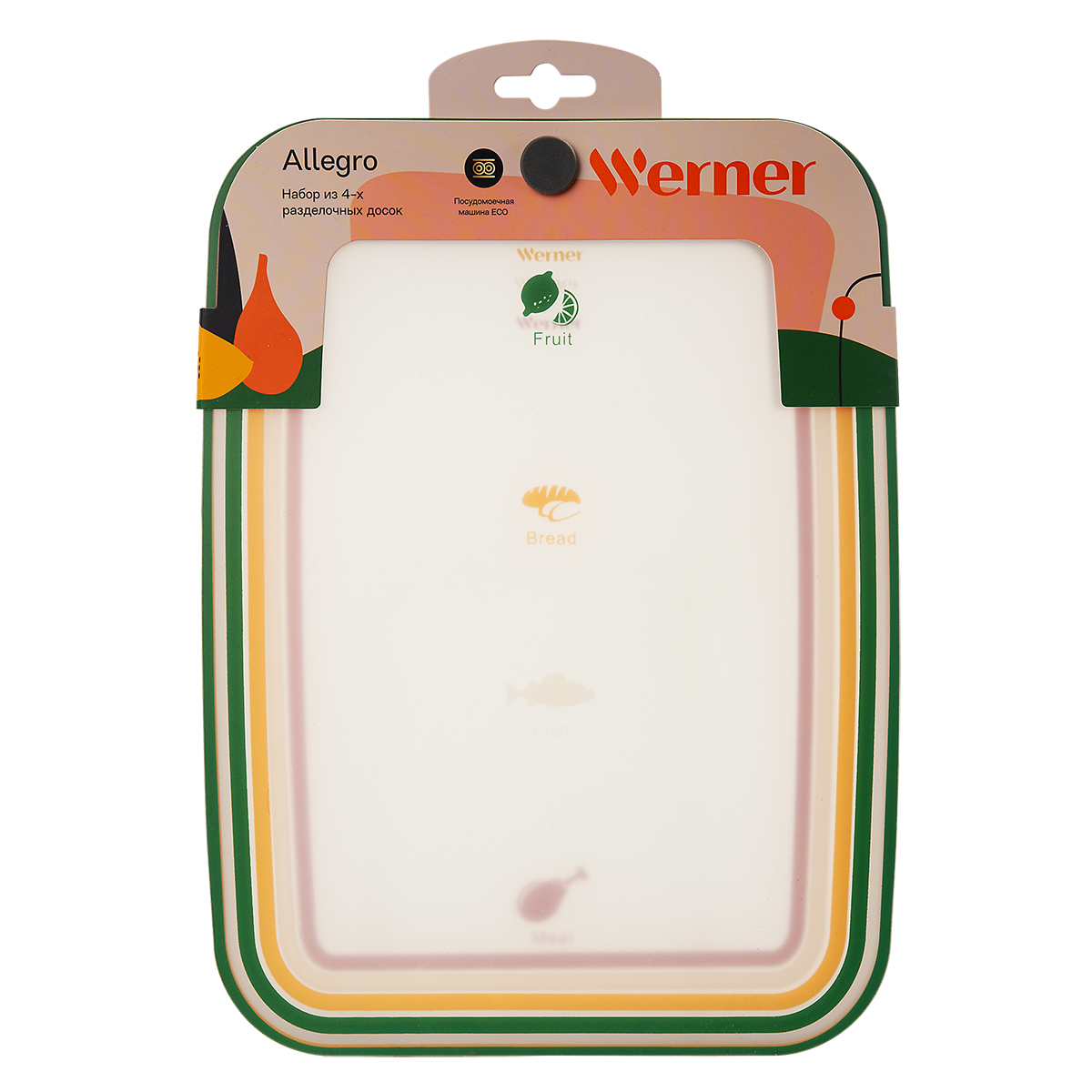 Набор гибких разделочных досок Werner Allegro 51142 4 предмета фото
