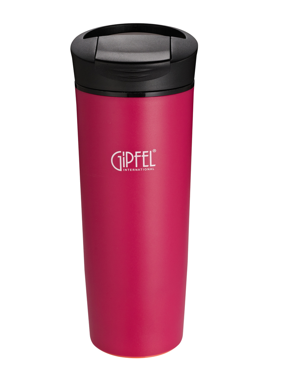 картинка 7811 GIPFEL Кружка дорожная 450 мл цвет красный рубин от магазина Gipfel