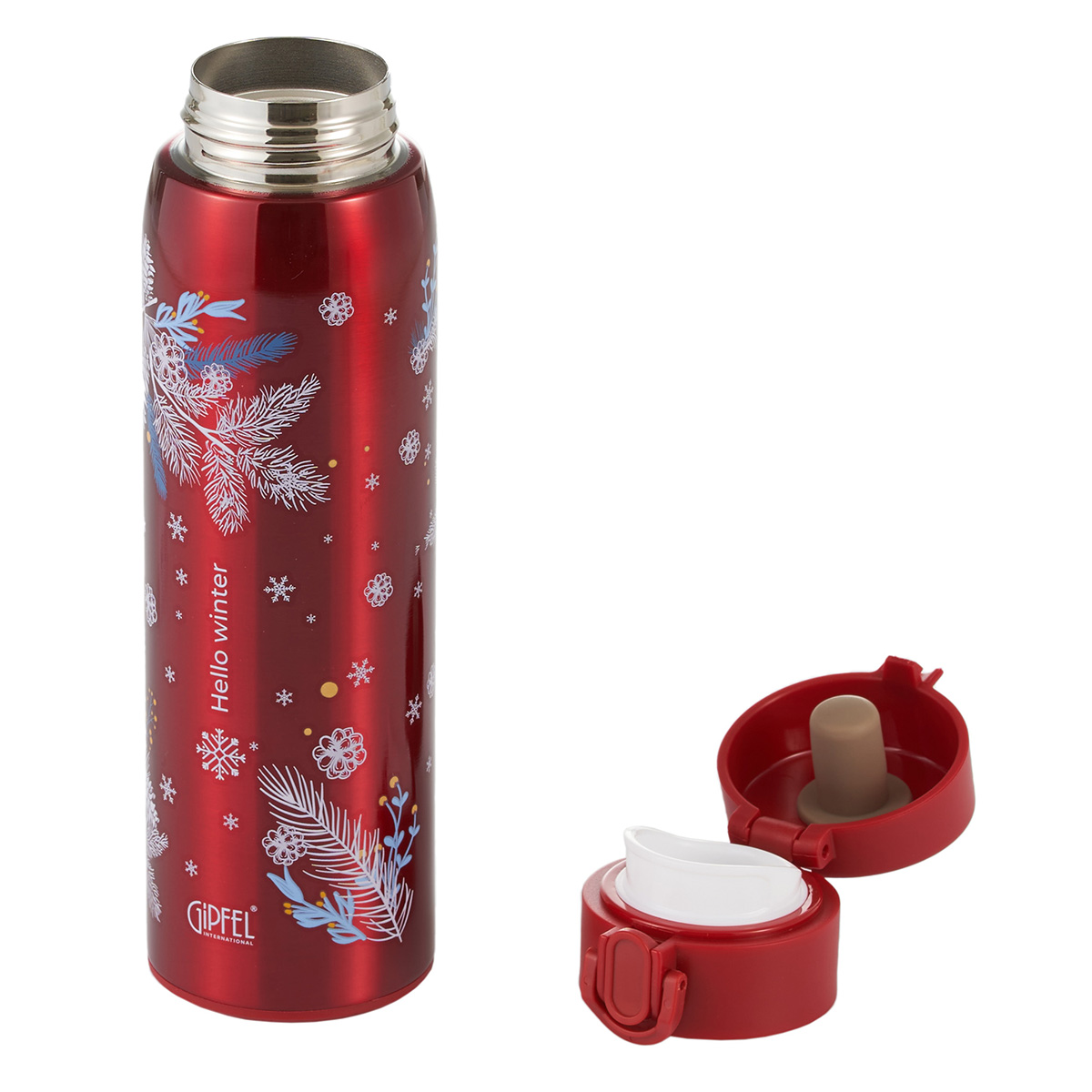 Термокружка вакуумная Gipfel Christmas Time 52059 370 мл фото