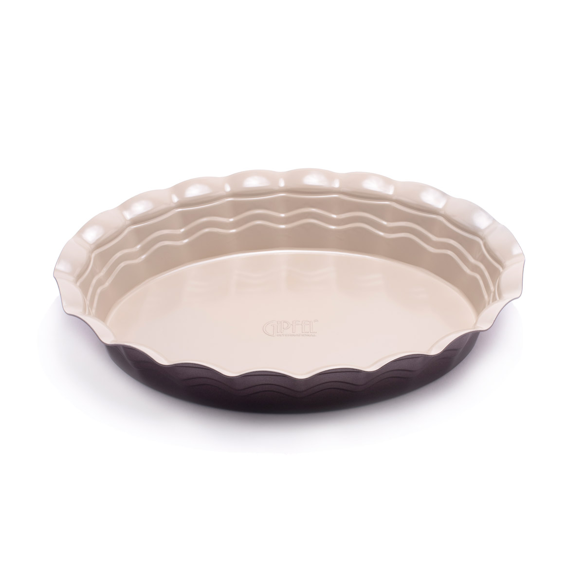 картинка 1894 GIPFEL Форма для выпечки OVEN 42,0x33,0x7,5см овальная с антипригарным покрытием Whitford. Цвет: внутри кремовый, снаружи коричневый. Материал: Углеродистая сталь от магазина Gipfel