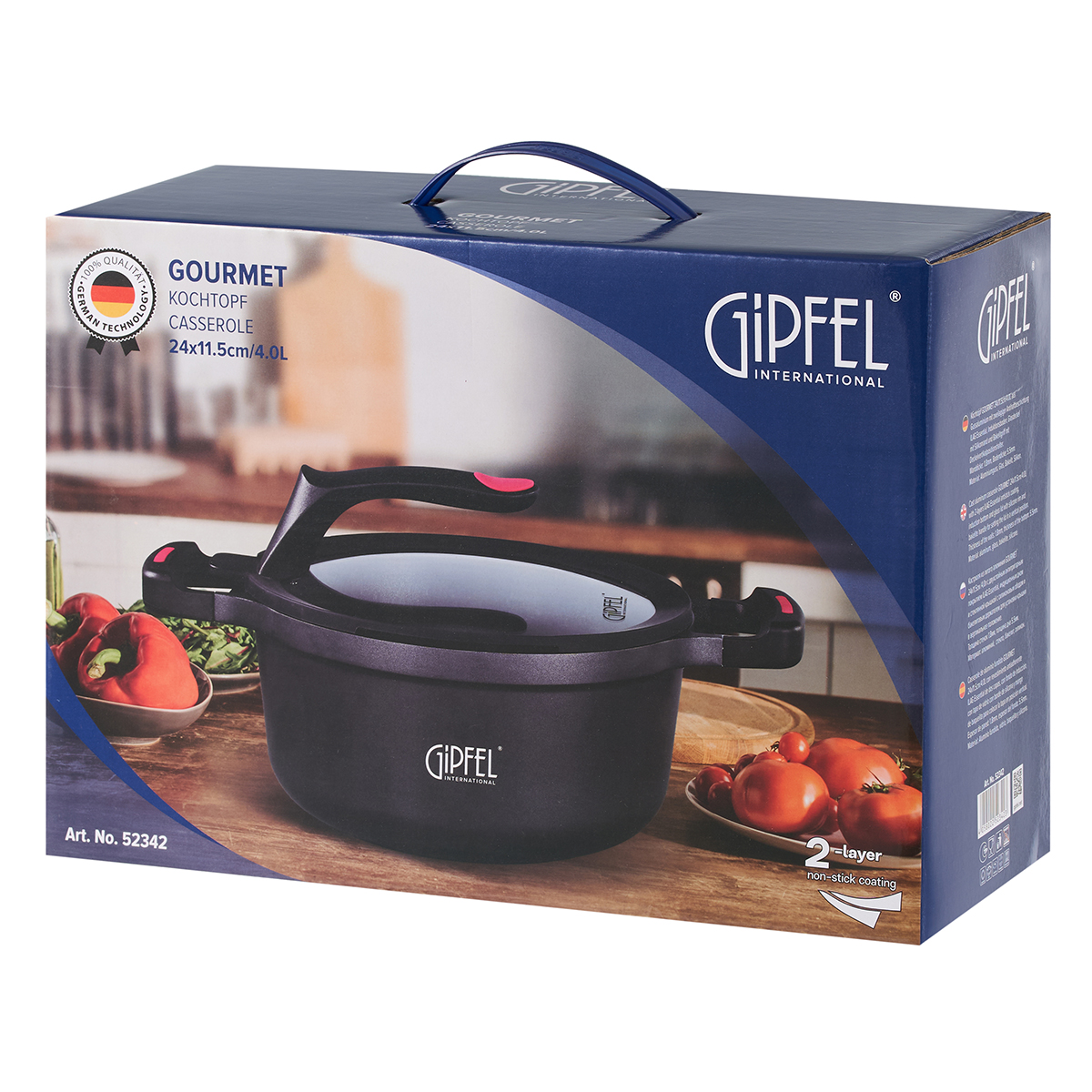 Кастрюля из литого алюминия Gipfel Gourmet 52342 24 см/4 л фото
