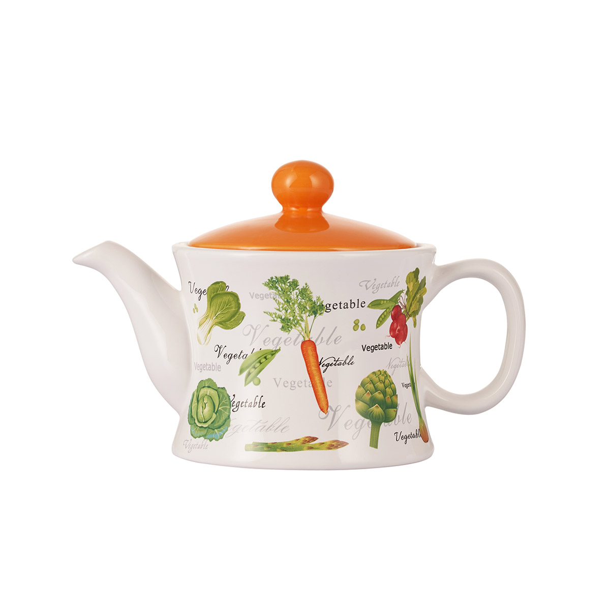 картинка 3848 GIPFEL Чайник с сеткой-фильтром VEGETAL 750мл. Материал: керамика. Базовые цвета: белый, оранжевый. от магазина Gipfel