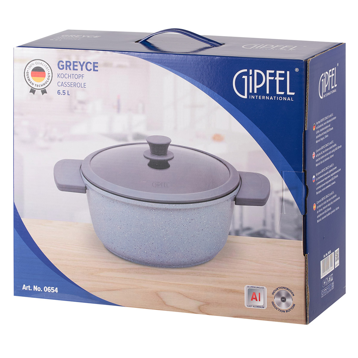 Кастрюля из литого алюминия Gipfel Greyce 0654 28 см/6,5 л фото