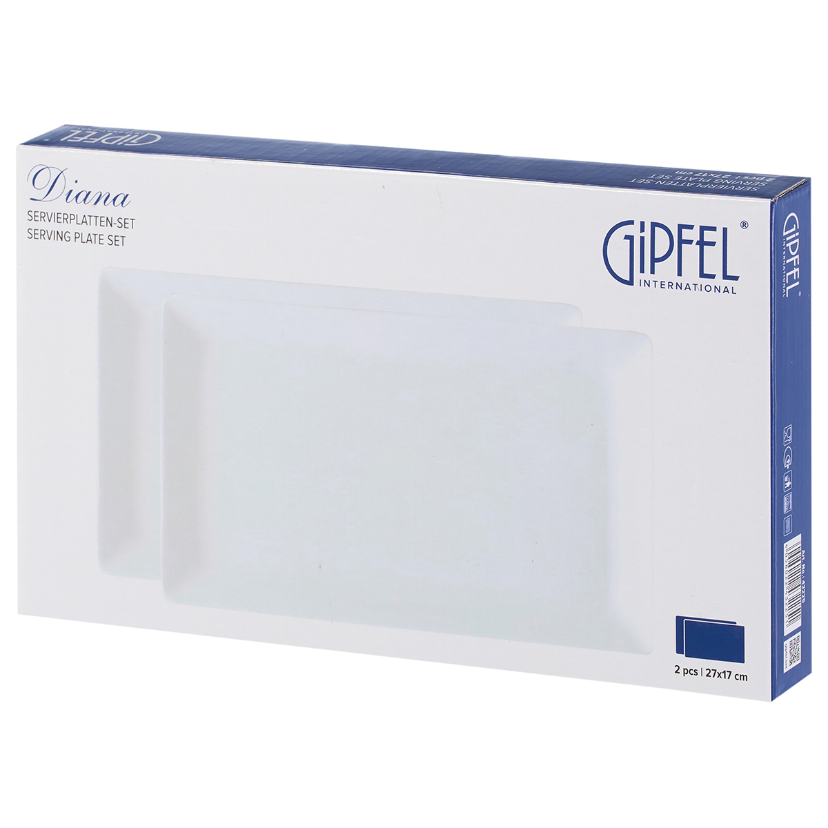 Набор тарелок сервировочных прямоугольных Gipfel Diana 43225 27х17 см фото